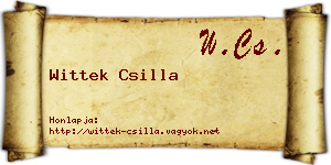 Wittek Csilla névjegykártya