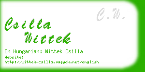 csilla wittek business card